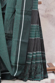 Green Big Checks Patteda Anchu Saree - SRGPAS129