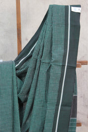 Green Big Checks Patteda Anchu Saree - SRGPAS129