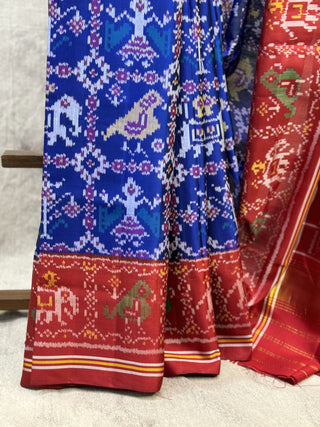 Blue Rajkot Patola Silk Saree-SRBRPSS91