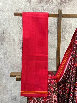 Maroon Rajkot Patola Silk Saree-SRMRPSS85