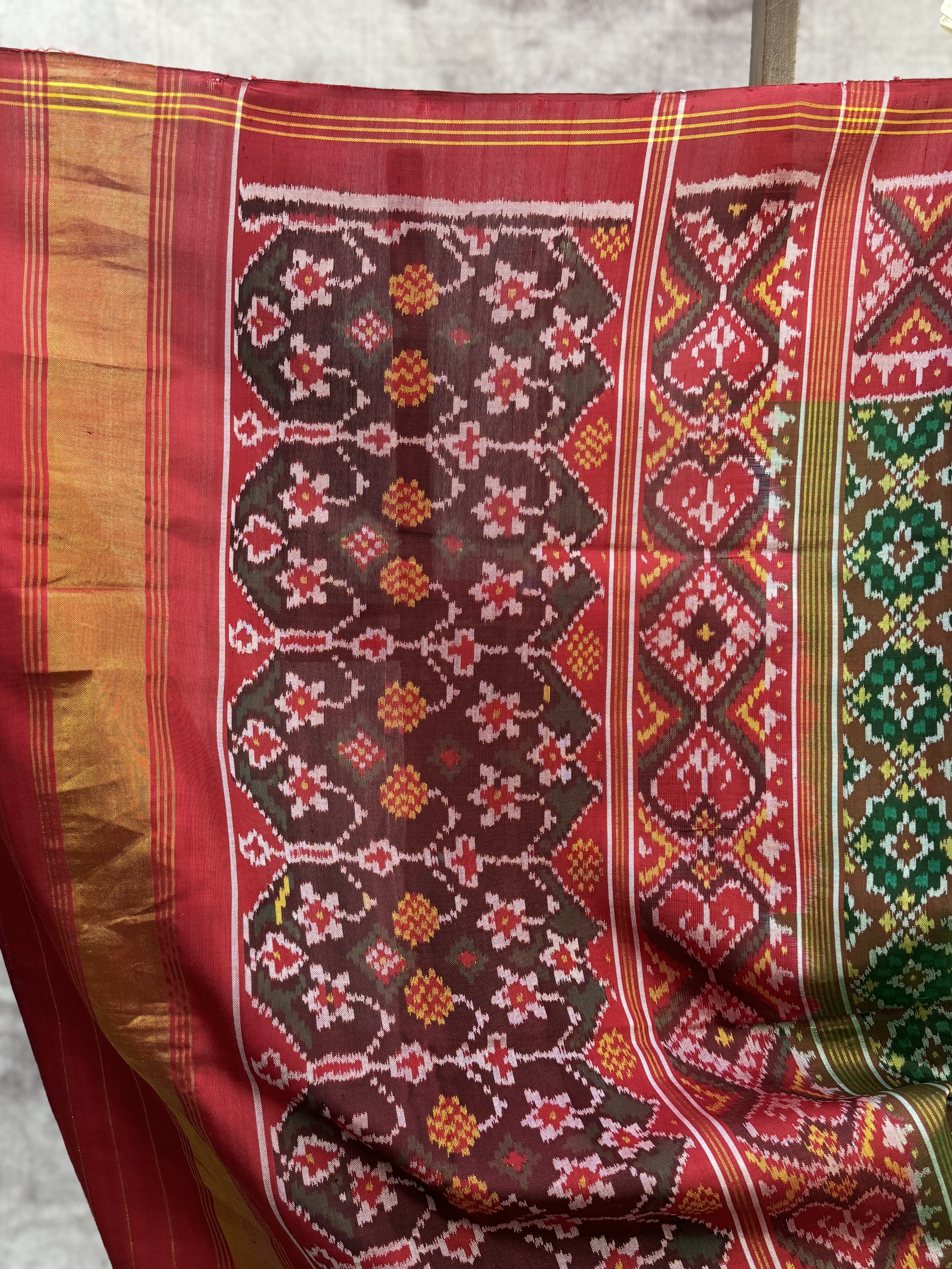 Green Rajkot Patola Silk Saree-SRGRPSS103