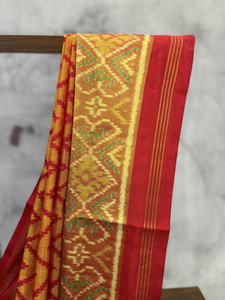 Yellow Rajkot Patola Silk Saree-SRYRPSS111