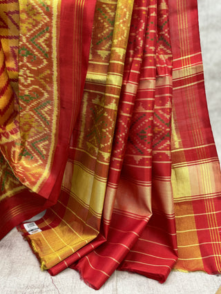 Yellow Rajkot Patola Silk Saree-SRYRPSS111