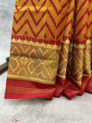 Yellow Rajkot Patola Silk Saree-SRYRPSS111