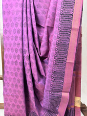 Lilac HBP Mangalgiri Cotton Saree - SRLHMCS030