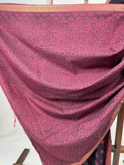 Black Pink HBP Mangalgiri Cotton Saree - SRBPHMCS028