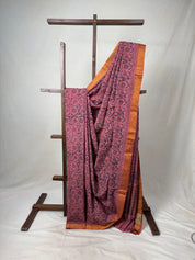 Dusky Pink  HBP Mangalgiri Cotton Saree - SRHDPMCS007