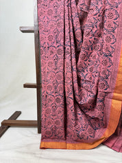 Dusky Pink  HBP Mangalgiri Cotton Saree - SRHDPMCS007