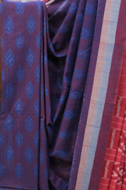 Purple Pochampalli Cotton Ikat Saree - SRPPCIS52EX
