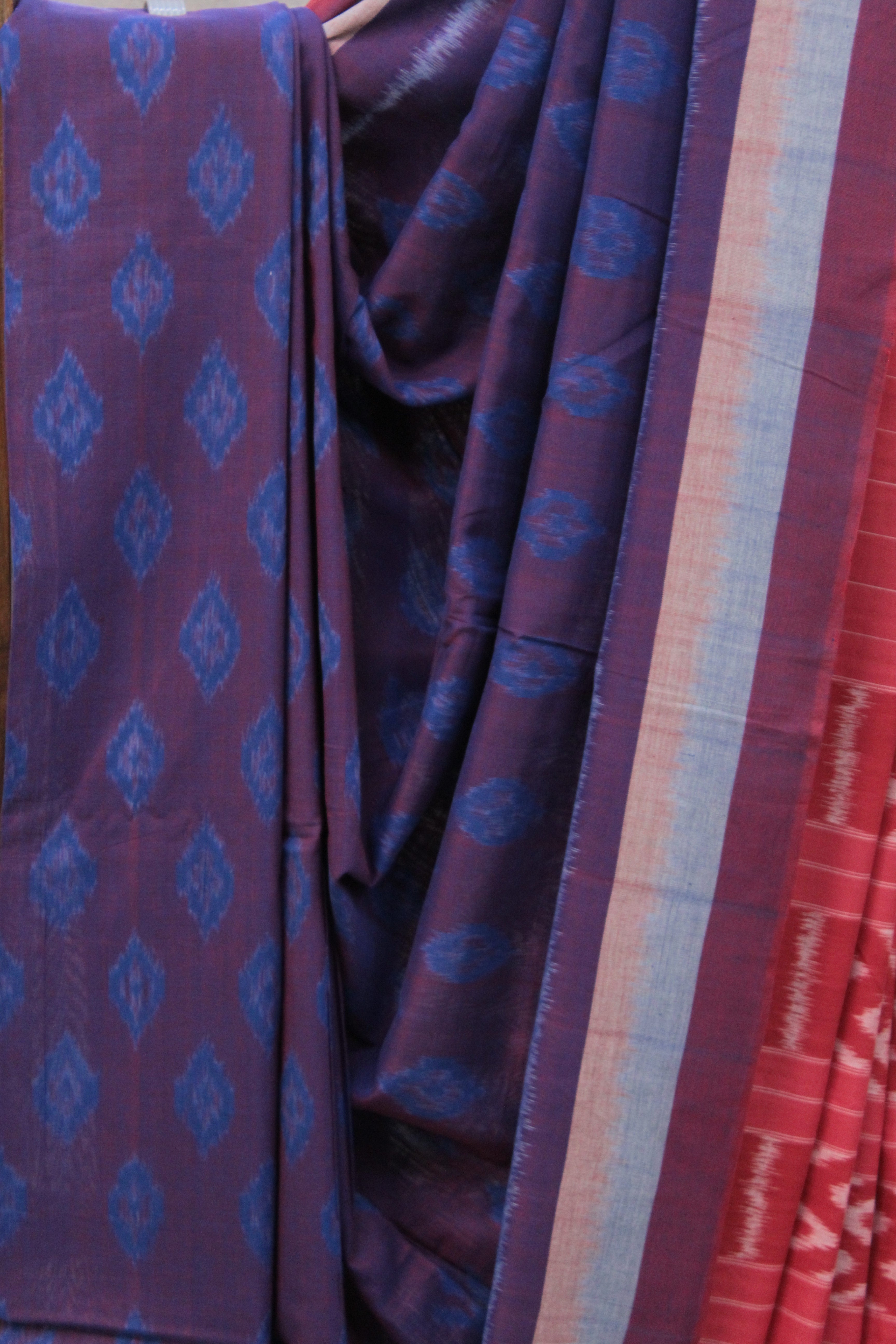 Purple Pochampalli Cotton Ikat Saree - SRPPCIS52EX