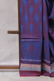 Purple Pochampalli Cotton Ikat Saree - SRPPCIS52EX