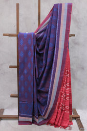 Purple Pochampalli Cotton Ikat Saree - SRPPCIS52EX