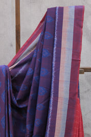 Purple Pochampalli Cotton Ikat Saree - SRPPCIS52EX