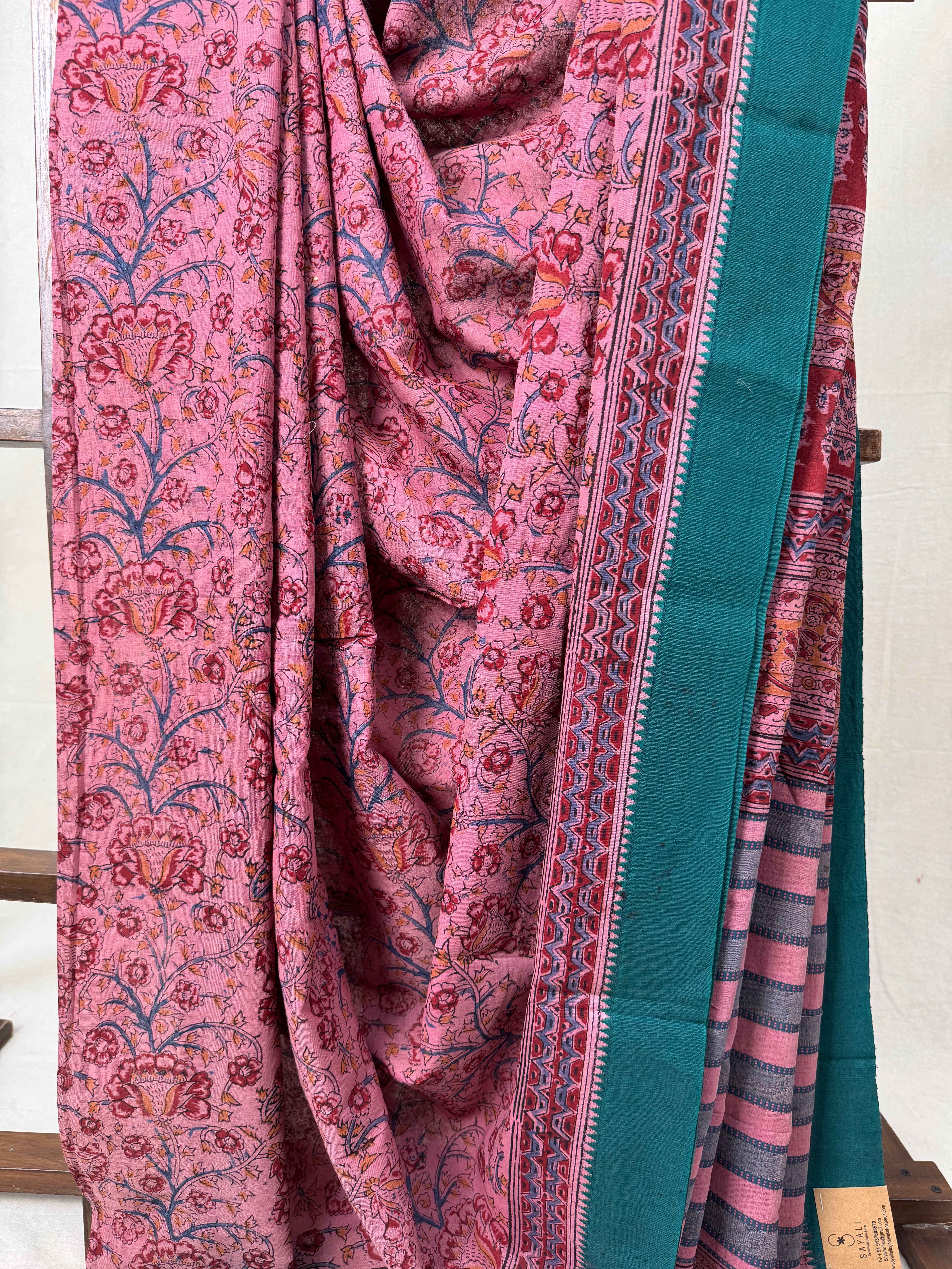 Lilac HBP Mangalgiri Cotton Saree - SRLHMCS032