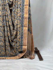 Black Beige  HBP Mangalgiri Cotton Saree - SRBBHMCS016