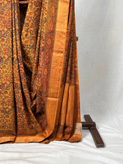 Orange HBP Mangalgiri Cotton Saree - SROHMCS017