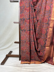 Mauve HBP Mangalgiri Cotton Saree - SRMHMCS013