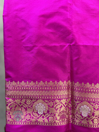 Two Tone Pink Banarasi Silk Saree-SRTPBSS226