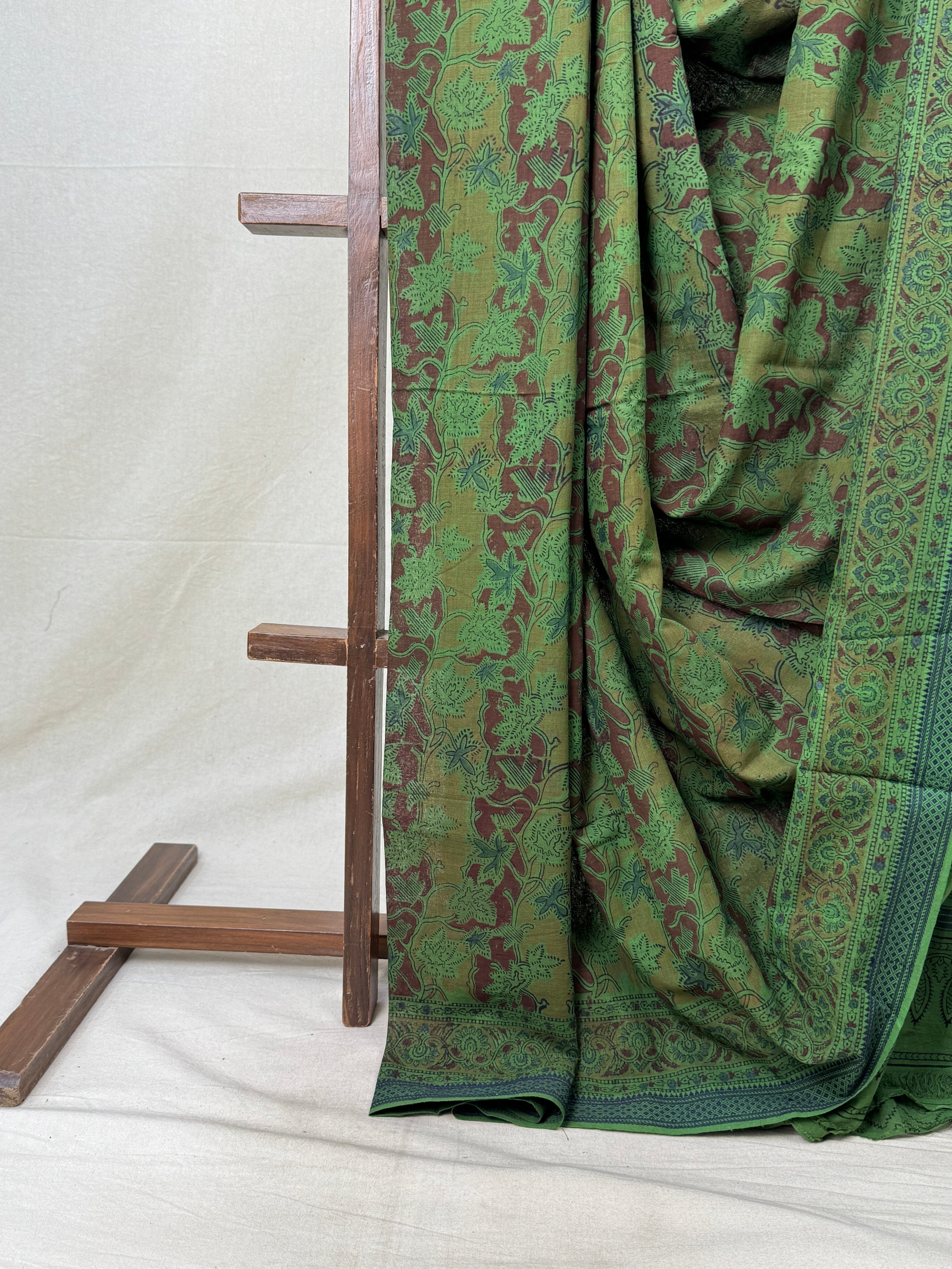 Green HBP Mangalgiri Cotton Saree - SRGHMCS004