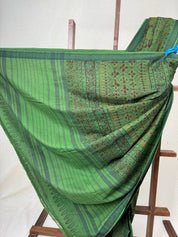 Green HBP Mangalgiri Cotton Saree - SRGHMCS004