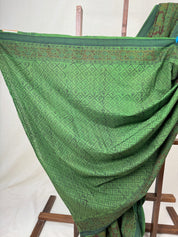 Green HBP Mangalgiri Cotton Saree - SRGHMCS004