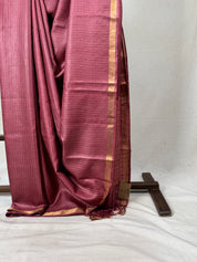 Pink Tussar Silk Saree - SRPTSS1750