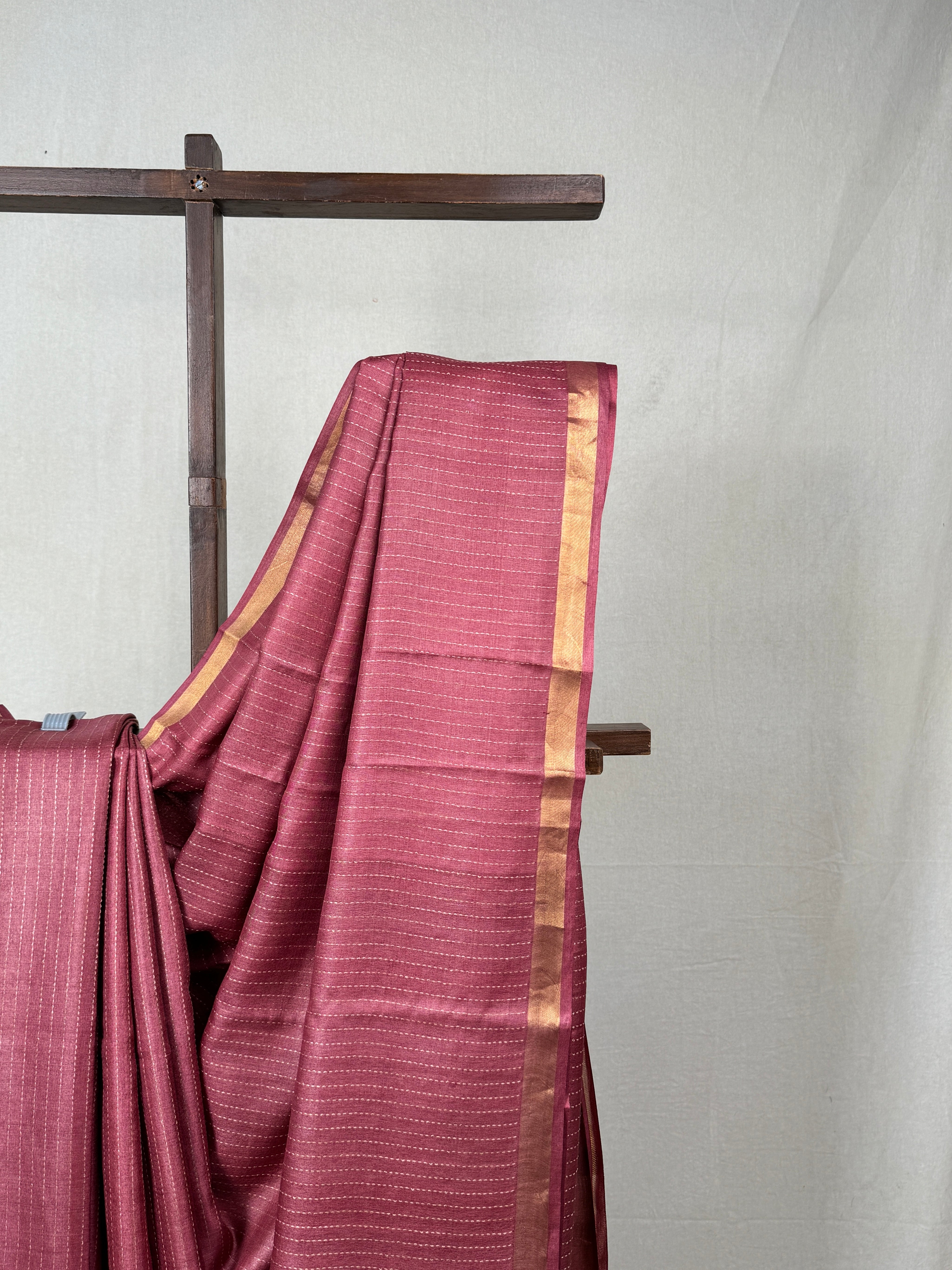 Pink Tussar Silk Saree - SRPTSS1750