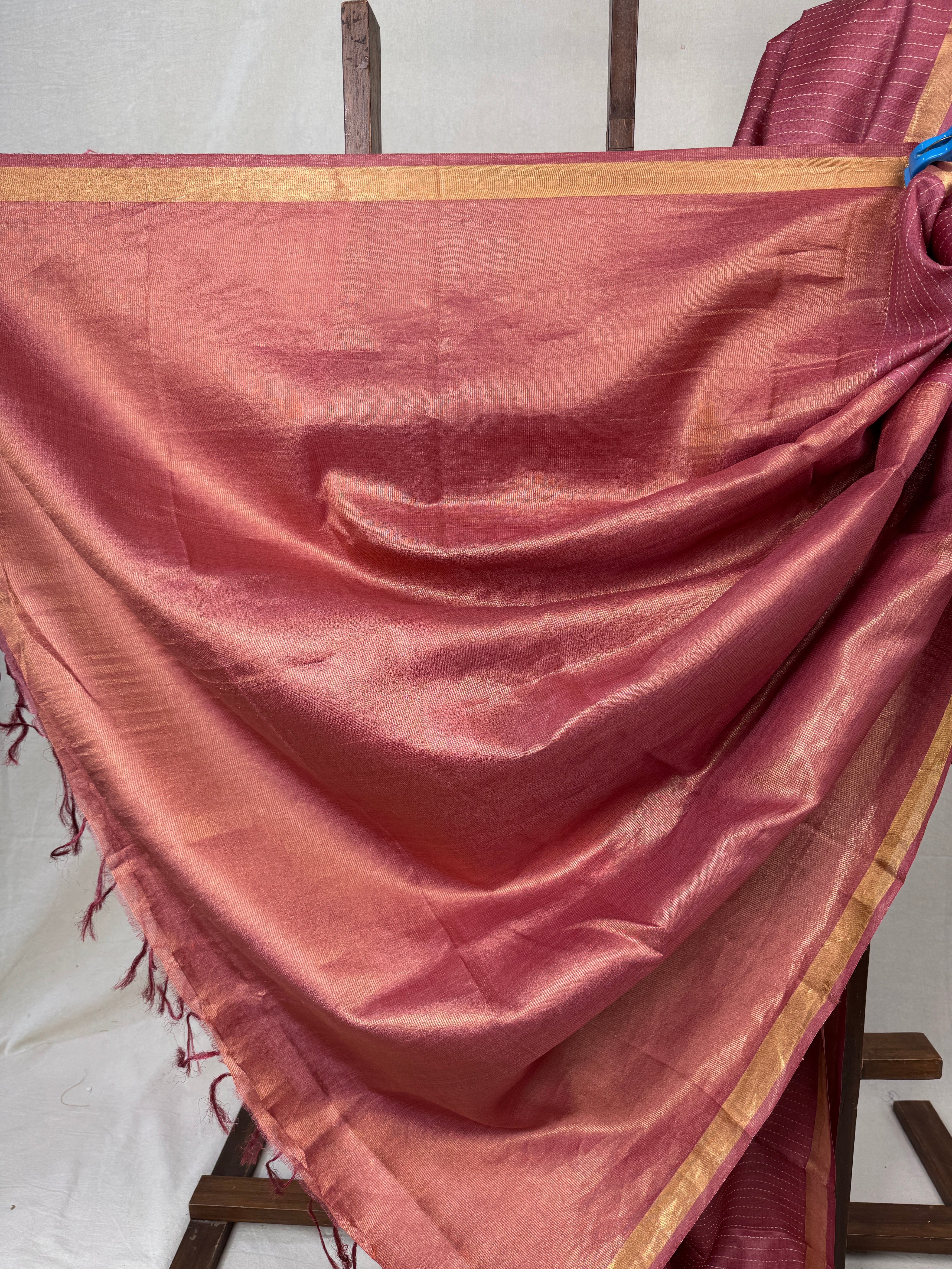 Pink Tussar Silk Saree - SRPTSS1750