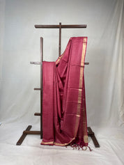 Fuchsia Pink Tussar Silk Saree - SRFPTSS1736