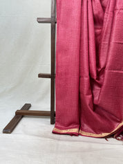 Fuchsia Pink Tussar Silk Saree - SRFPTSS1736