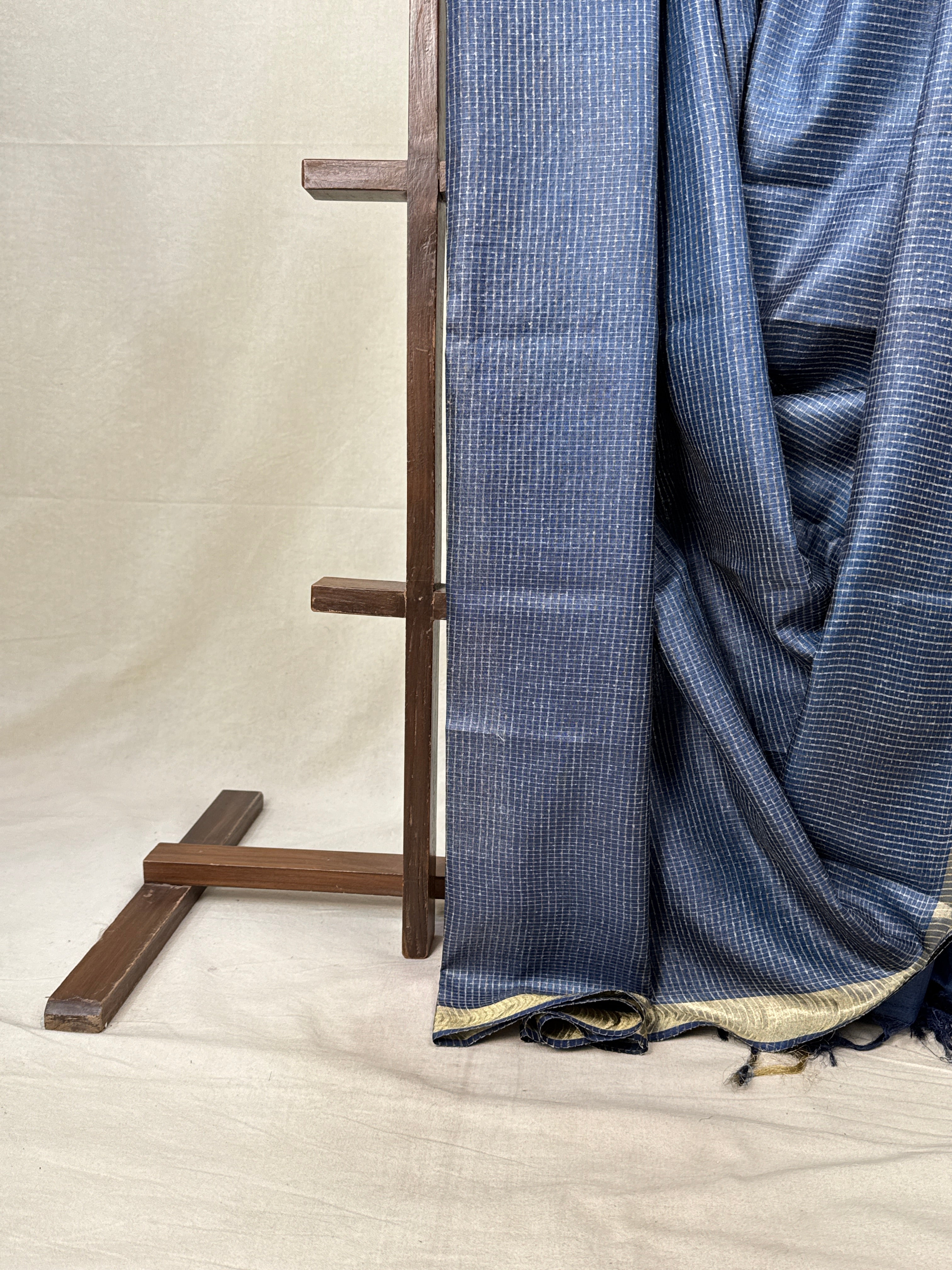 Blue Tussar Silk Saree - SRBTSS1740