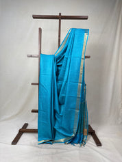 Sky Blue Tussar Silk Saree - SRSBTSS1737