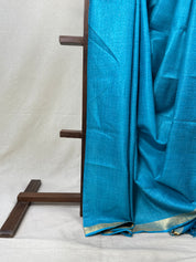 Sky Blue Tussar Silk Saree - SRSBTSS1737