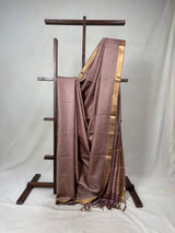 Light Mauve Tussar Silk Saree - SRLMTSS1735