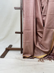 Light Mauve Tussar Silk Saree - SRLMTSS1735