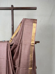 Light Mauve Tussar Silk Saree - SRLMTSS1735