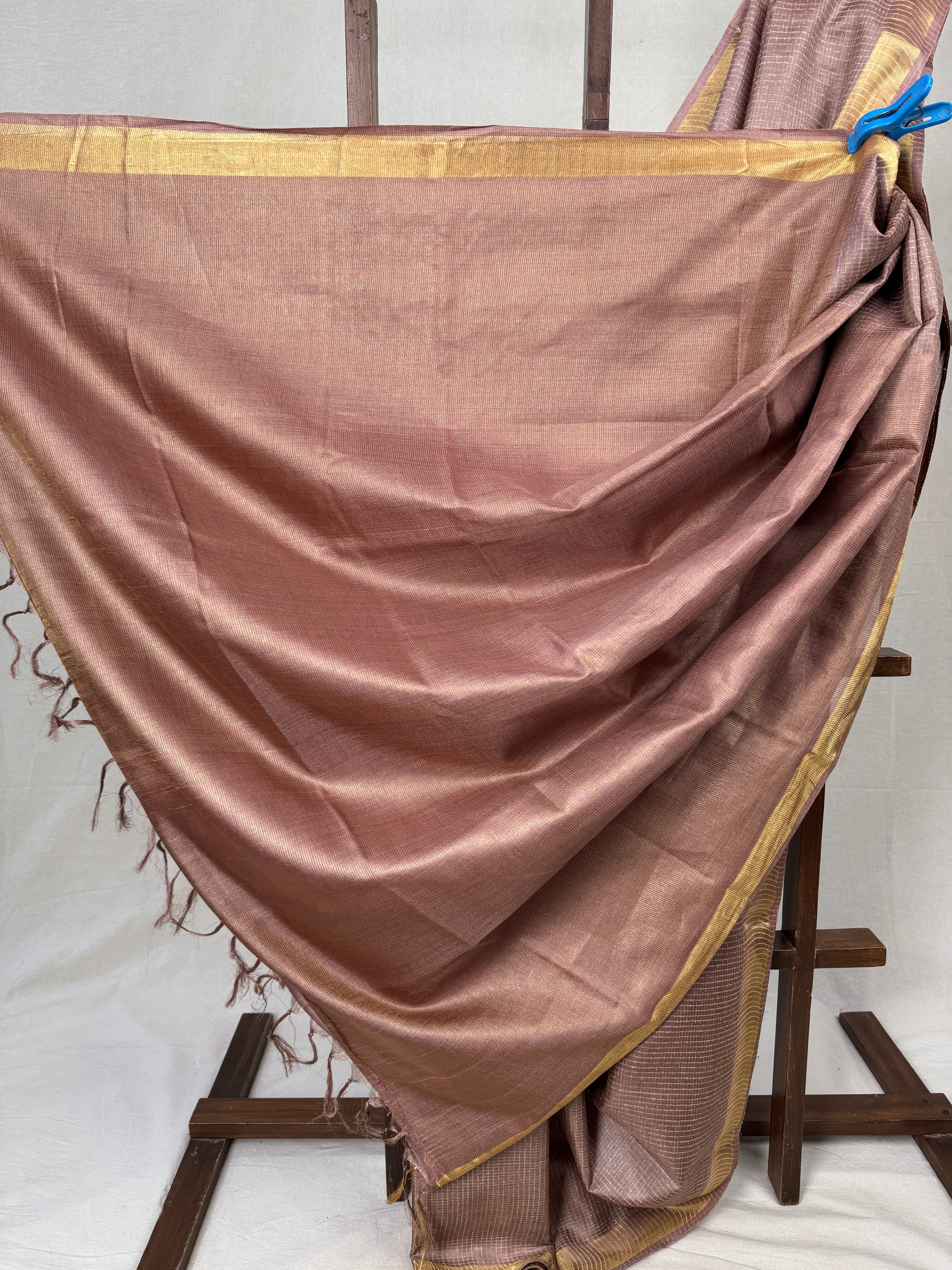 Light Mauve Tussar Silk Saree - SRLMTSS1735