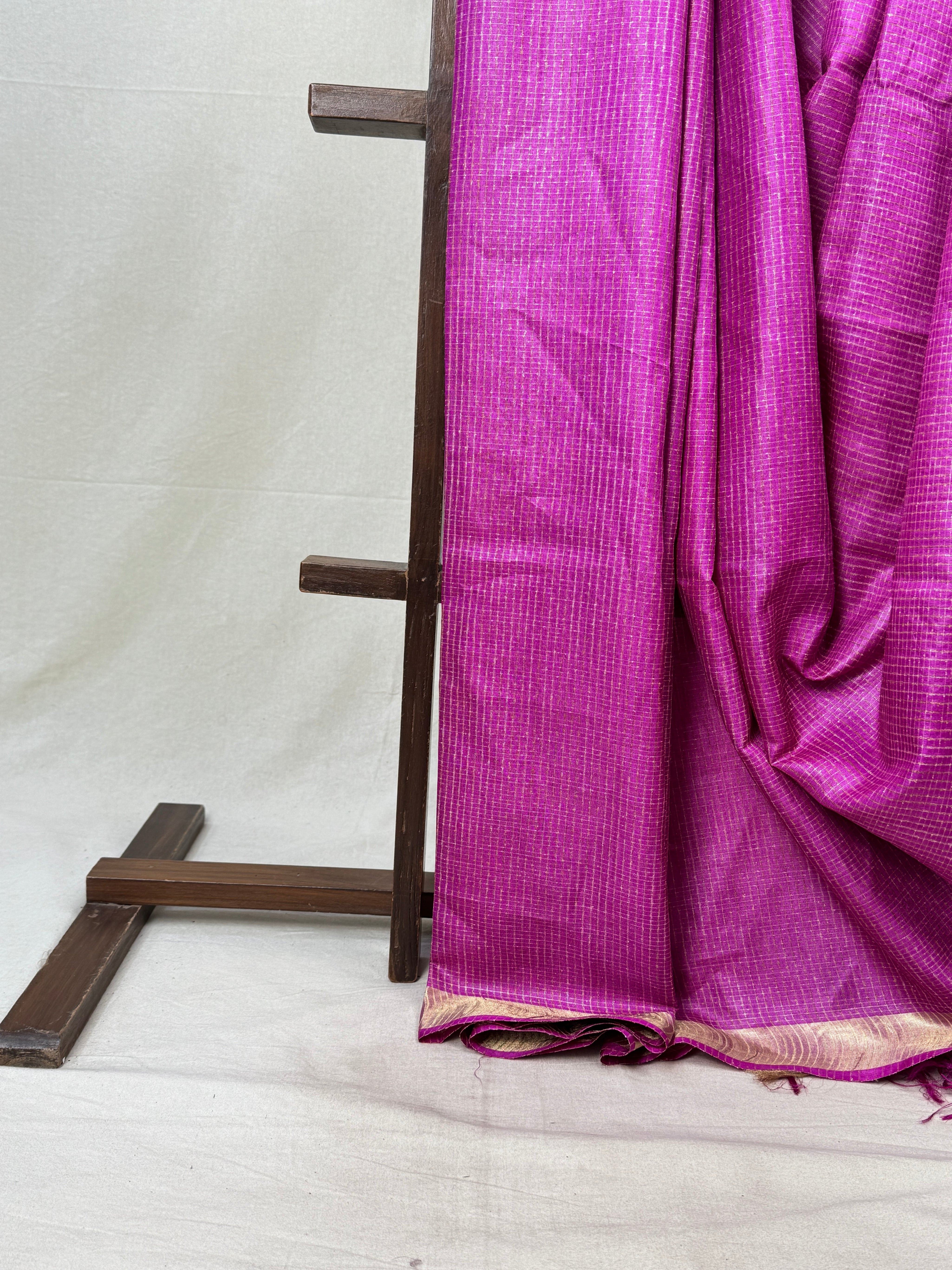 Pink Tussar Silk Saree - SRPTSS1734