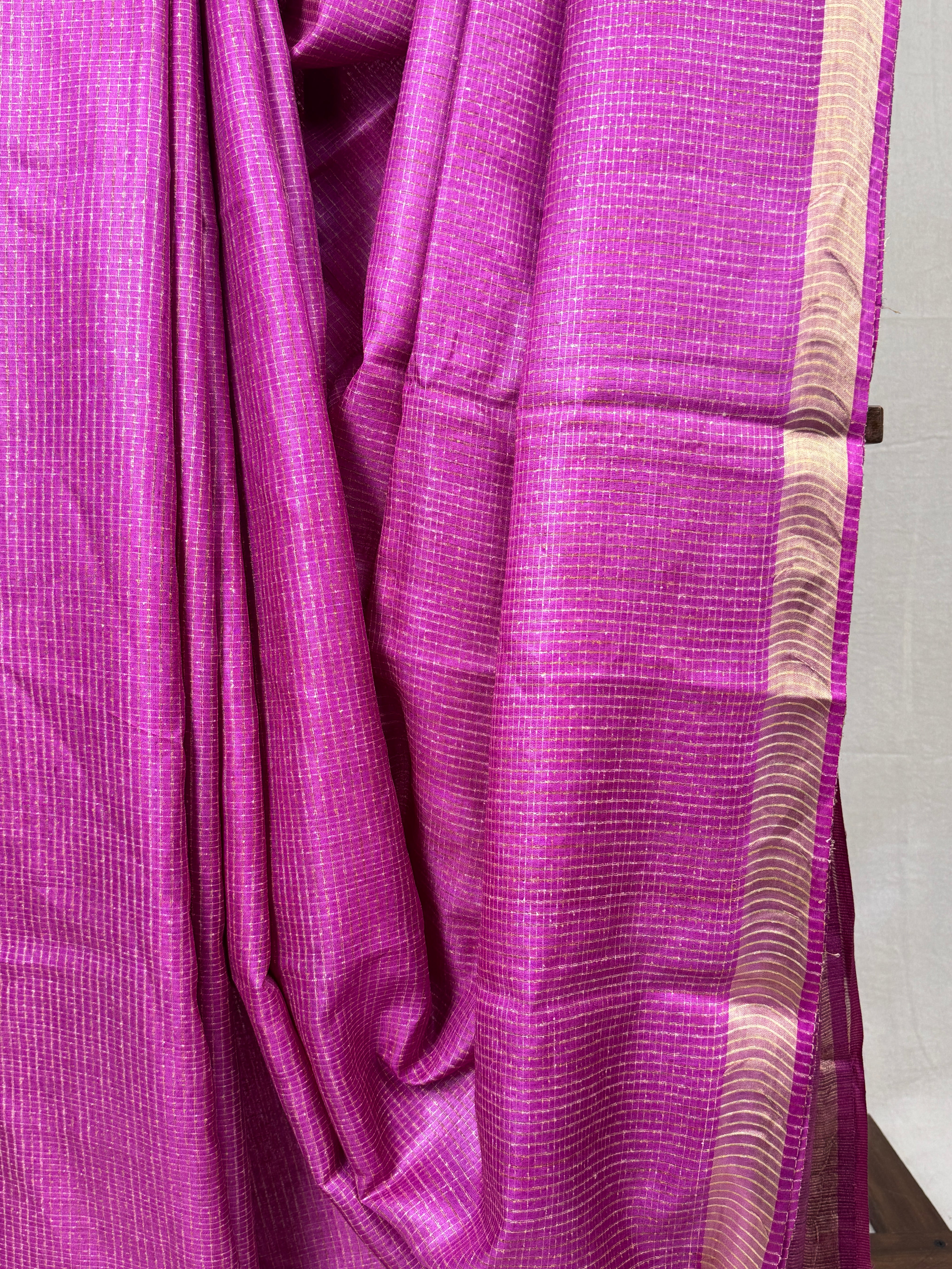 Pink Tussar Silk Saree - SRPTSS1734