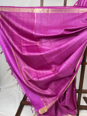 Pink Tussar Silk Saree - SRPTSS1734