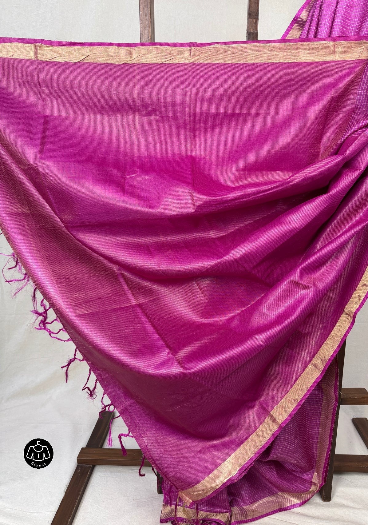 Pink Tussar Silk Saree - SRPTSS1734