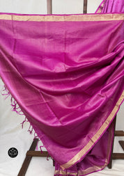 Pink Tussar Silk Saree - SRPTSS1734