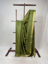 Green Tussar Silk Saree - SRGTSS1733