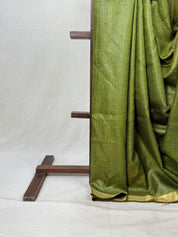 Green Tussar Silk Saree - SRGTSS1733