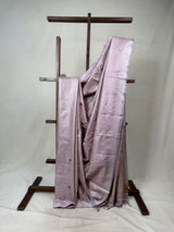 Pastel Lilac Machine Embroidered Tussar Silk Saree - SRPLMETSS1515