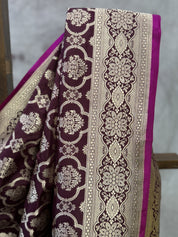 Brown Banarasi Silk Saree - SRBBSS238