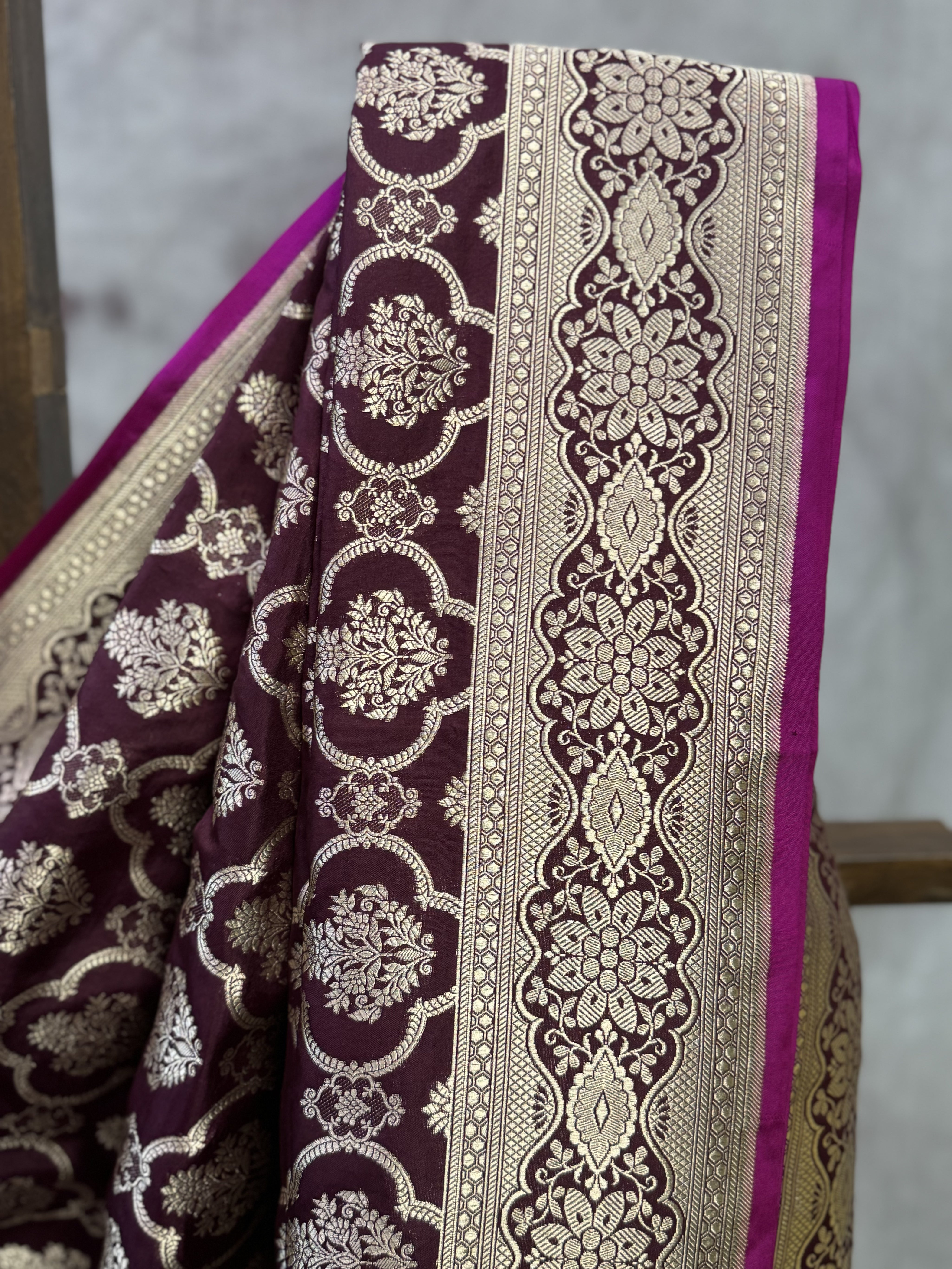 Brown Banarasi Silk Saree - SRBBSS238