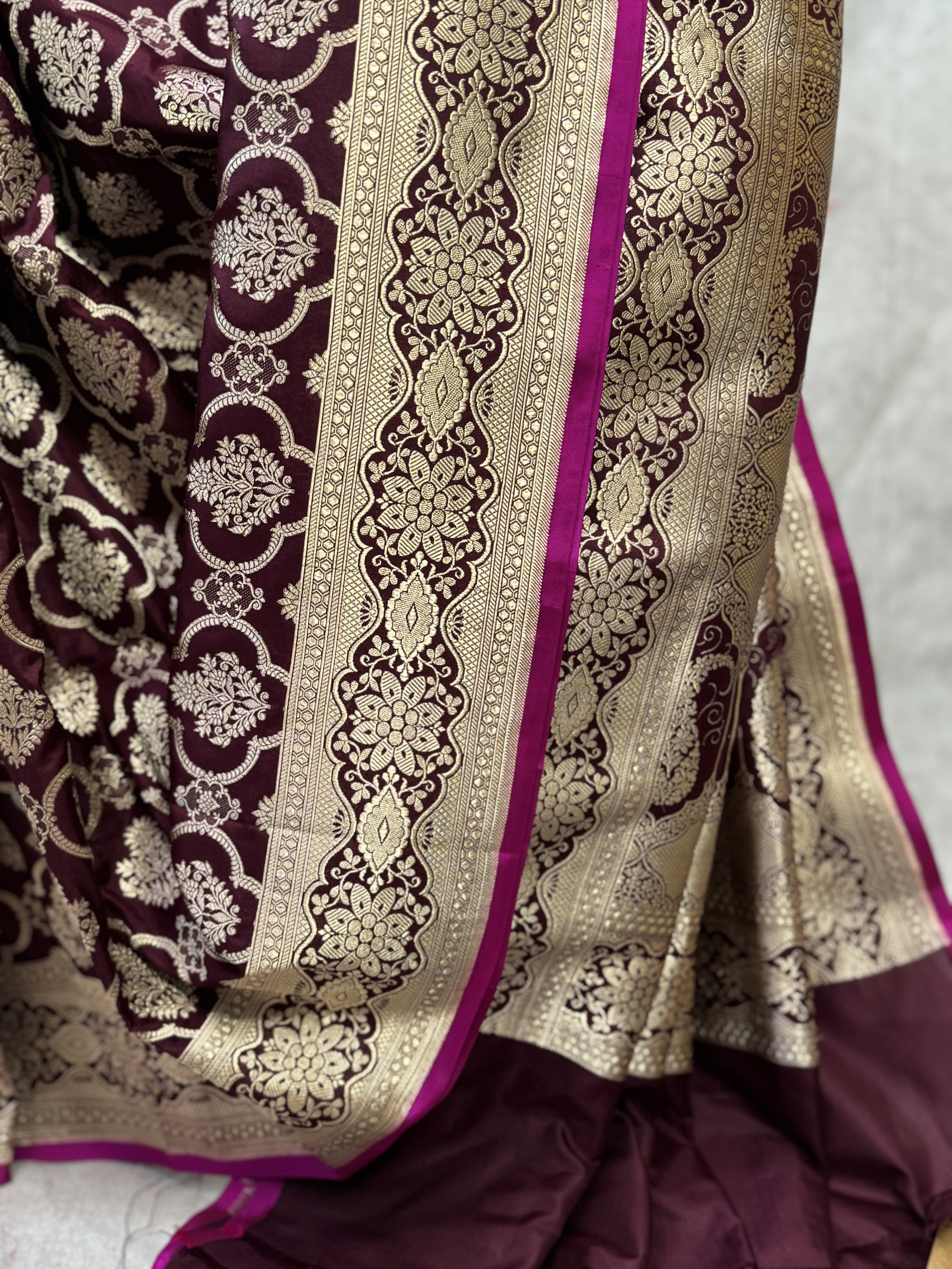 Brown Banarasi Silk Saree - SRBBSS238
