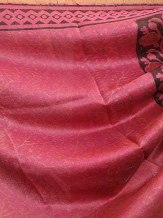 Pink Vanaspati HBP Cotton Silk Chanderi Saree-SRPCSCS247