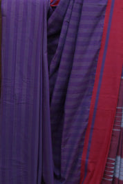 Purple Cotton Ilkal Saree - SRPCIS556